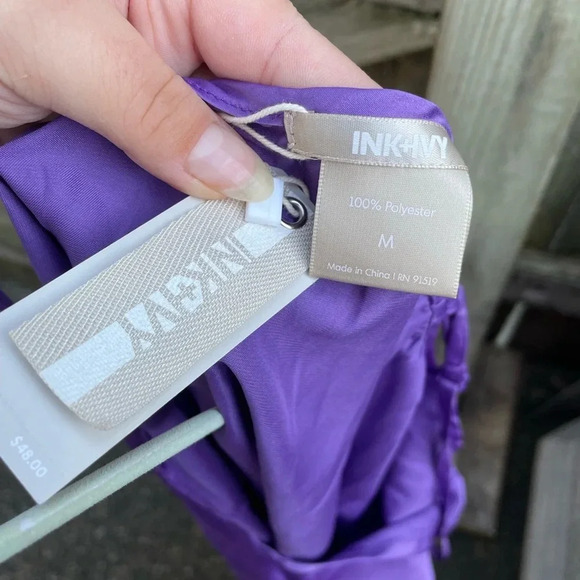 NWT INK + IVY SATIN PAJAMA SET - Picture 2 of 2